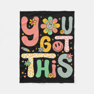 Got This Testing Day Groovy Motivational Teacher S Fleece Blanket