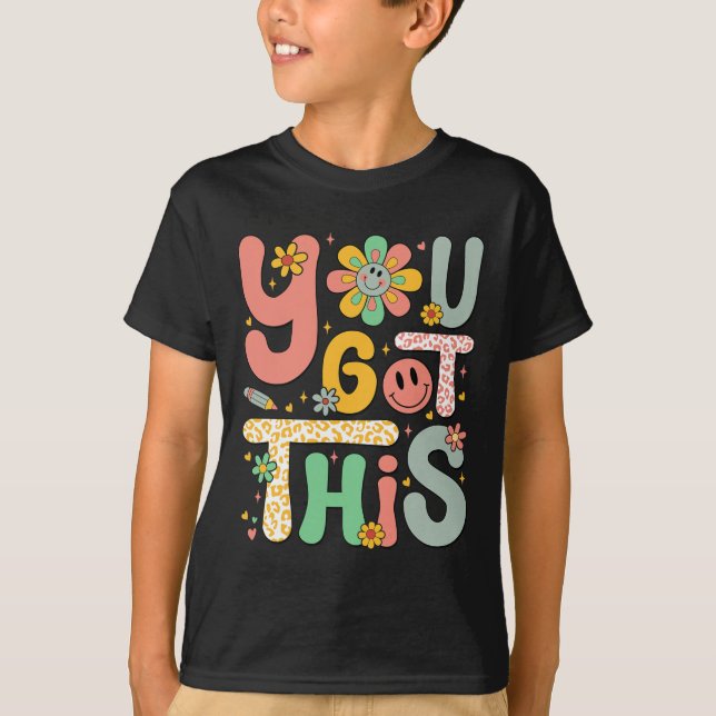 Got This Testing Day Groovy Motivational Teacher S T-Shirt (Front)