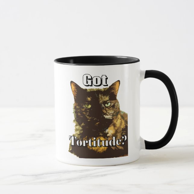 Got Tortitude Combo Mug with Tortoiseshell Cat (Right)