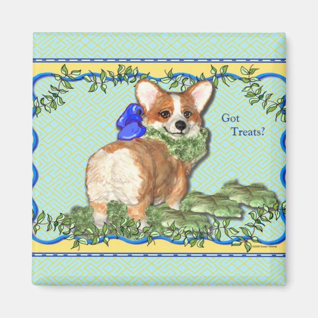 "Got Treats?"  Corgi Magnet (Front)