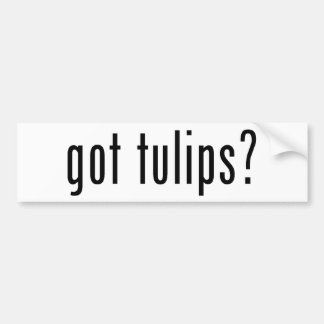 got tulips? bumper sticker
