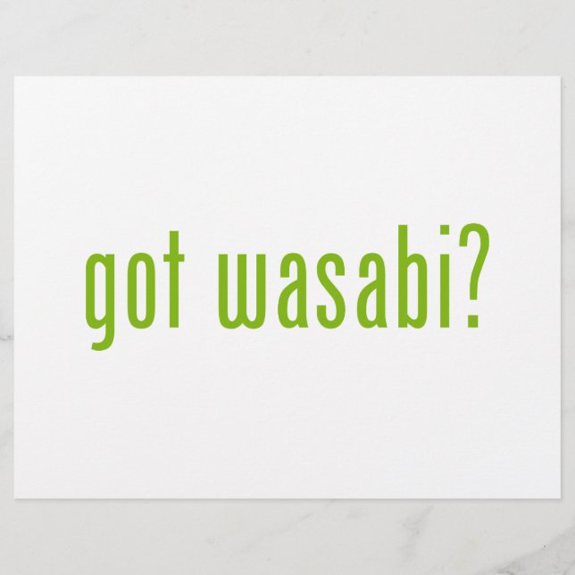 got wasabi? flyer (Front)