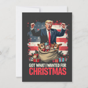 Got What I wanted For Christmas Trump Santa Invitation