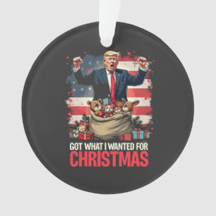 Got What I wanted For Christmas Trump Santa  Ornament