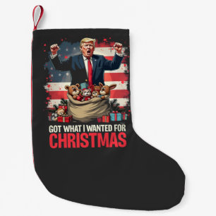 Got What I wanted For Christmas Trump Santa   Small Christmas Stocking