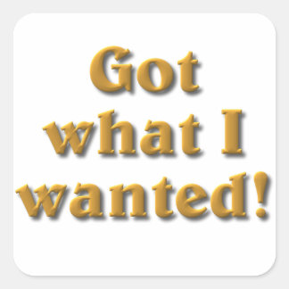 Got What I Wanted Square Sticker