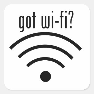got wi-fi? square sticker