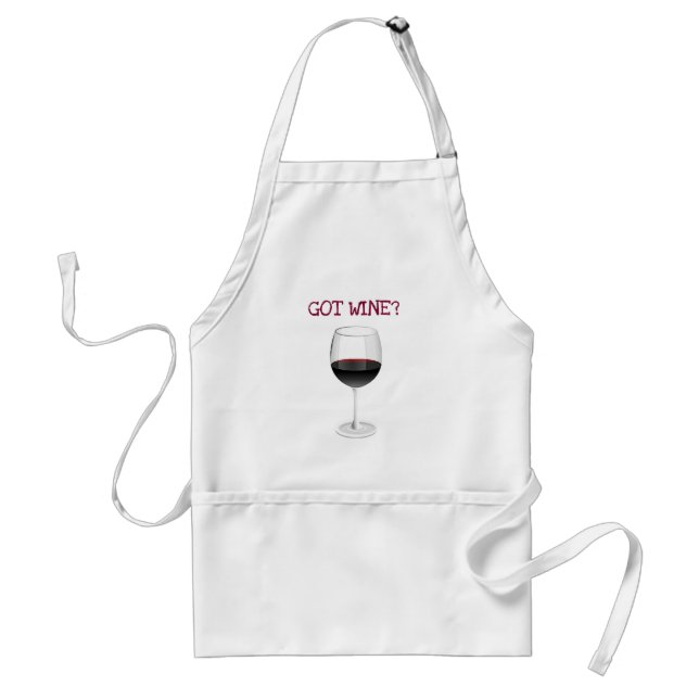 GOT WINE? CUTE WINE GLASS PRINT STANDARD APRON (Front)