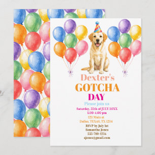Gotcha day Adoption Party Labrador Dog Pet Invitation