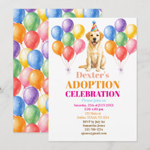 Gotcha day Adoption Party Labrador Dog Pet Invitation