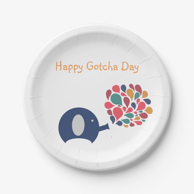Gotcha Day Party Plate (Front)