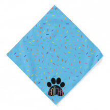 “Gotcha” Paw Print Confetti Bandanna