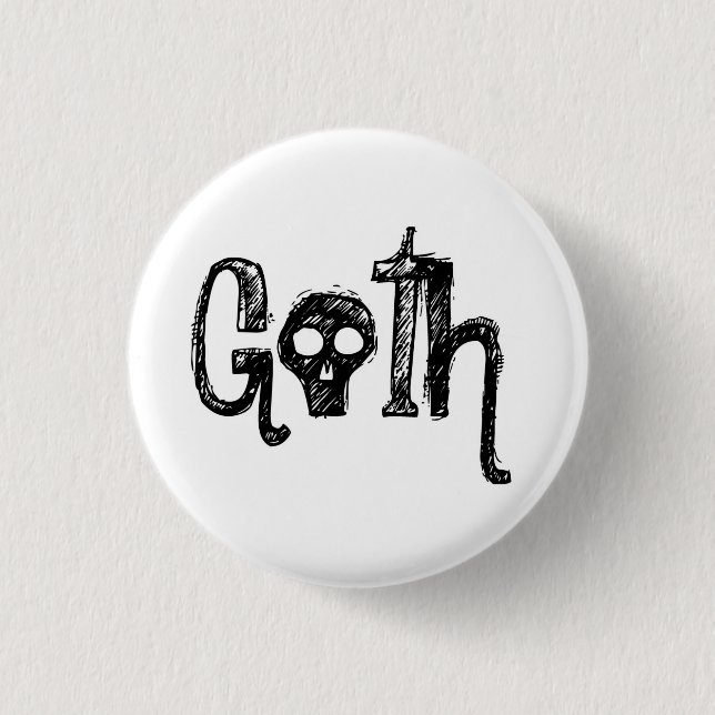 Goth 3 Cm Round Badge (Front)