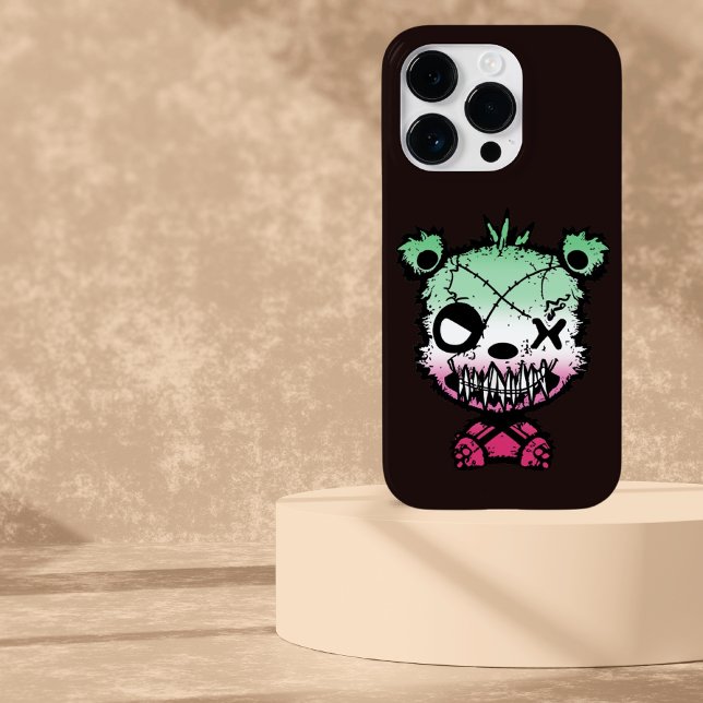 Goth Abrosexual Pride Flag Coloured Bear Case-Mate iPhone Case (Creator Uploaded)