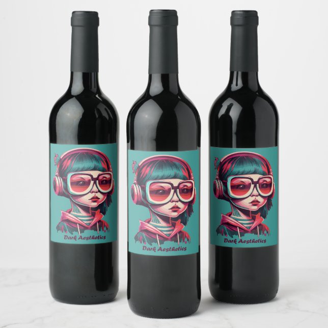 Goth Aesthetic Wine Label (Bottles)