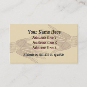 Goth Anatomy Hands Business Card Tan 2