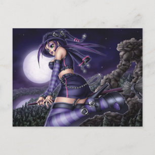 Goth Anime Witch Postcard