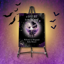 Goth Baby Shower Gender Neutral Purple Black Crow