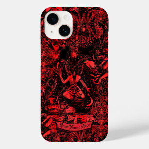 Goth Baphomet Red Devil Satanic Grunge Gothic Case-Mate iPhone 14 Case