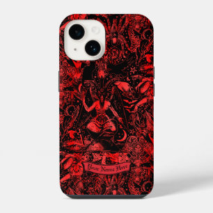 Goth Baphomet Red Devil Satanic Grunge Gothic iPhone 14 Case