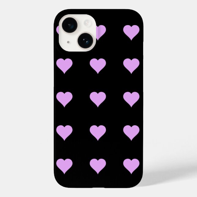 Goth Black and Pink Heart Design Case-Mate iPhone Case (Back)