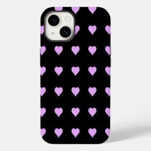 Goth Black and Pink Heart Design iPhone 14 Case