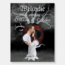  Goth Black Dark Forest Photo Wedding Welcome 