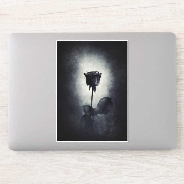 Goth Black Rose Dripping Blood Macabre (Computer)