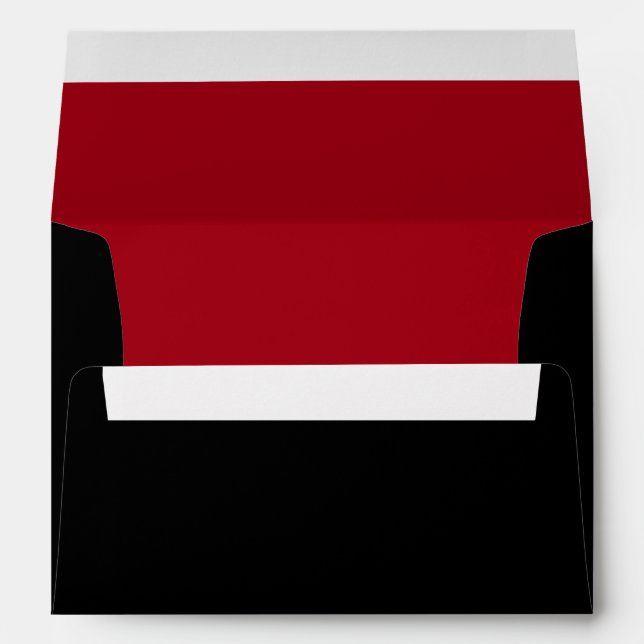 Goth Black with Red Liner | Halloween Envelope (Back (Bottom))