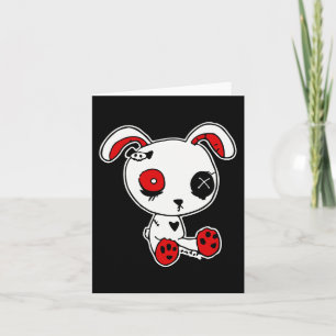 Goth Bunny Lazy Halloween Costume Scary Gothic Card