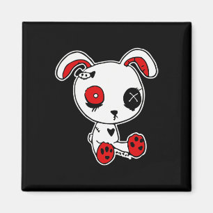 Goth Bunny Lazy Halloween Costume Scary Gothic Magnet
