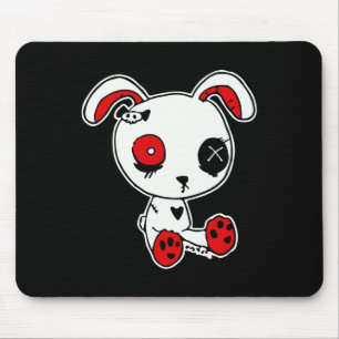 Goth Bunny Lazy Halloween Costume Scary Gothic  Mouse Pad