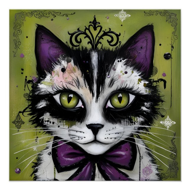 Goth Cat Poster (Front)
