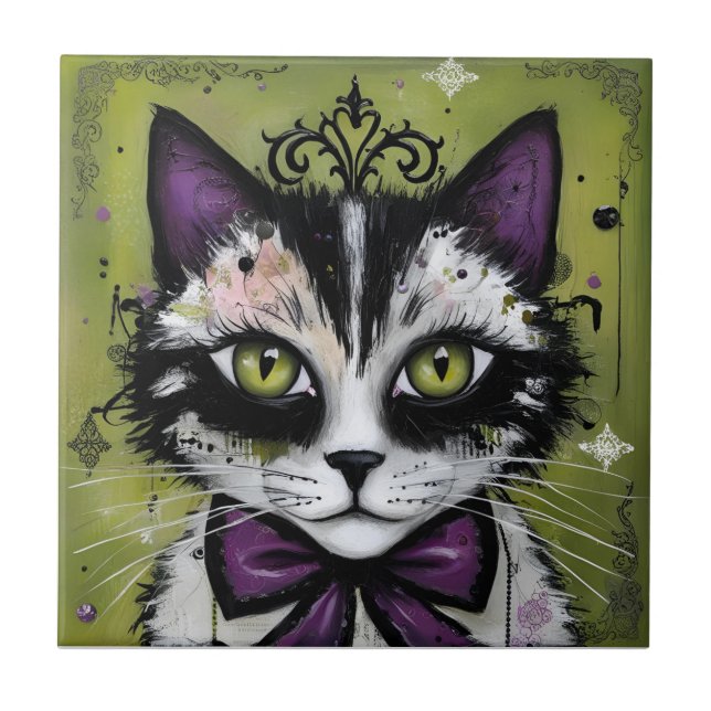 Goth Cat Tile (Front)