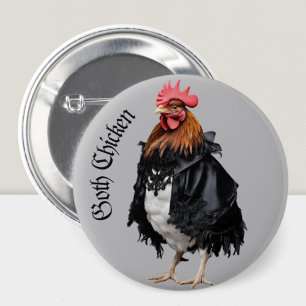 Goth Chicken Gothic grunge Witchy 6 Cm Round Badge