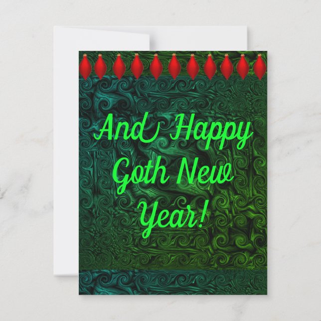 Goth Christmas and New Year Card (Back)