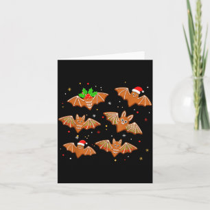 Goth Christmas Shirt For Kids, Soky Cute Bat Ginge Card