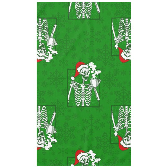 goth christmas skull coffee skeleton tablecloth (Front)