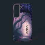 Goth Creepy Wisteria Woods Samsung Galaxy Case<br><div class="desc">Purple Wisteria in. Foggy creepy woodland setting - add your name or text or delete</div>