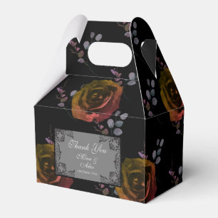 Goth Dark Crimson Roses Custom Favour Box