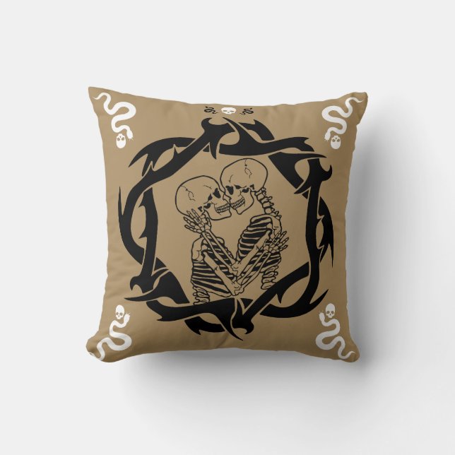Goth Dark Romantic Lovers Gift Cushion (Front)