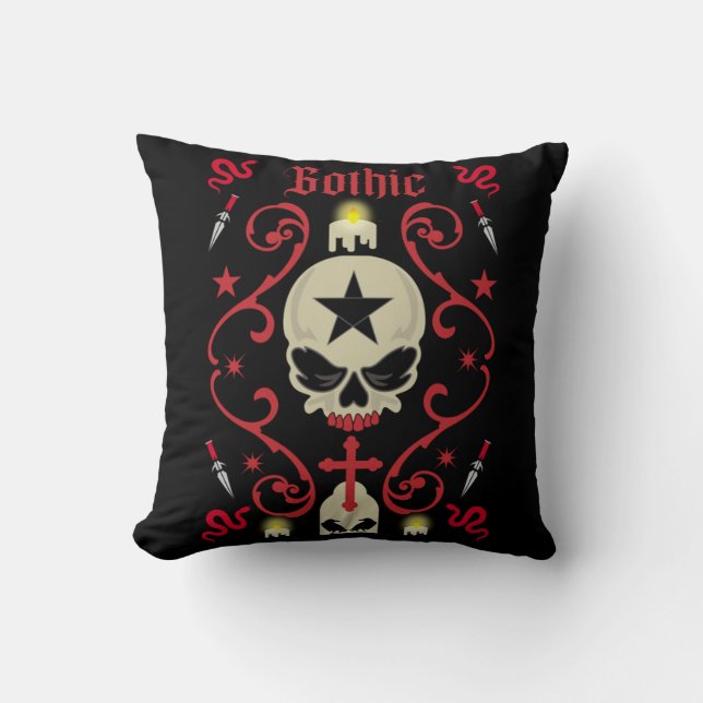 Goth Day Gothic Art Cushion (Front)