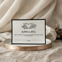 Goth Diaper Raffle Baby Shower Skull & Flowers