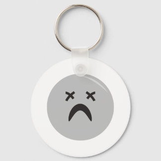 goth emo face key ring