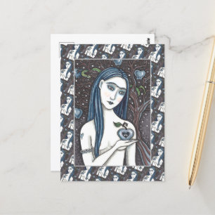 GOTH EVE, DARK SIDE OF EDEN, APPLE & SERPENT POSTCARD