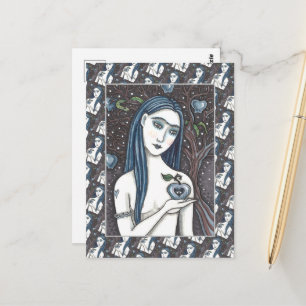 GOTH EVE, DARK SIDE OF EDEN, APPLE & SERPENT POSTCARD
