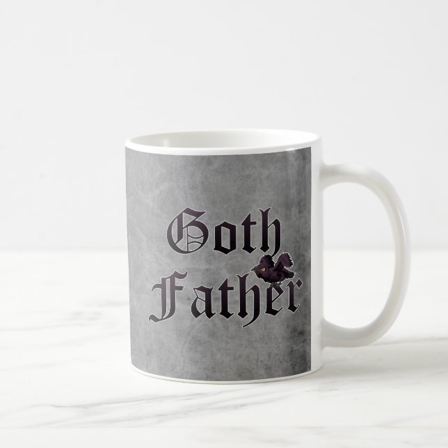 Goth Father with Raven Coffee Mug (Right)