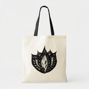 Goth flower abstract tattoo design tote bag