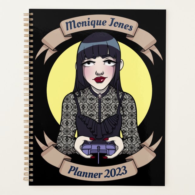 Goth Gamer Girl  Planner (Front)