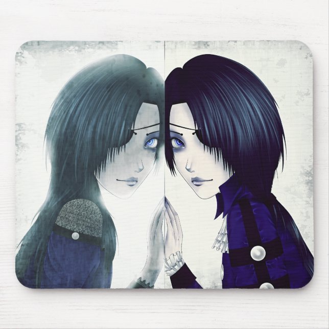 Goth ghost twin mouse pad (Front)